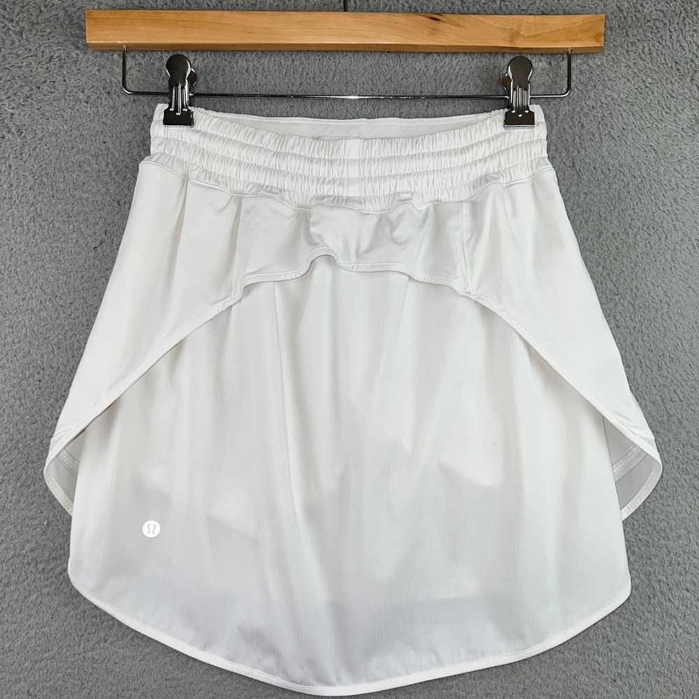 Lululemon Pace Rival Mid-Rise Skirt White Size 4 Athletic Tennis Skort
